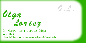 olga lorisz business card